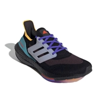 Кроссовки Adidas Ultra Boost черные с желтым и синим